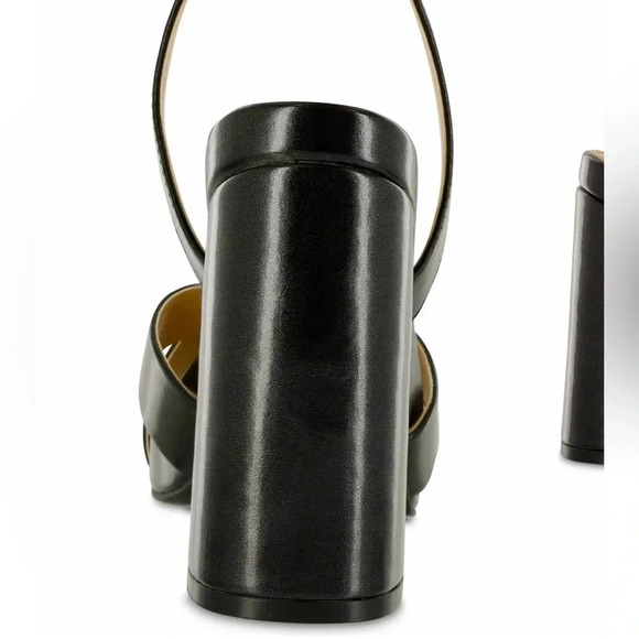 Mia Eloise Block heel sandals black size 8M secure ankle strap contoured footbed - Picture 8 of 9